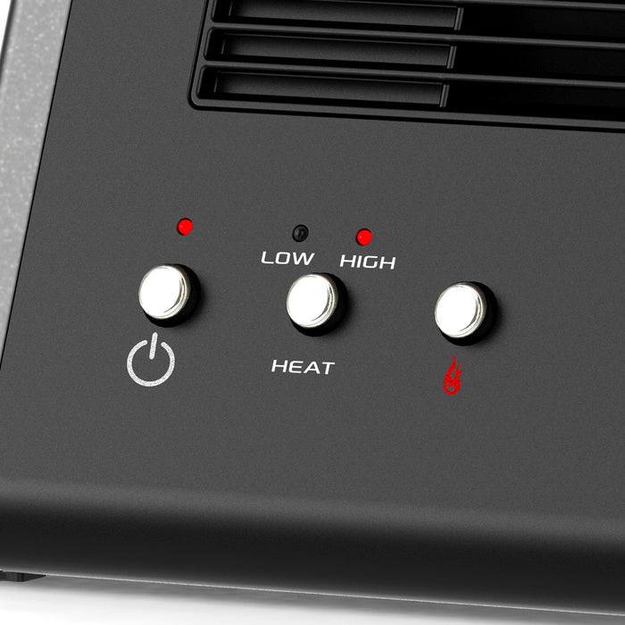 Lasko 19" Ceramic Fireplace Space Heater: Overheat Protection, 2 Heat Settings, Fan Mode