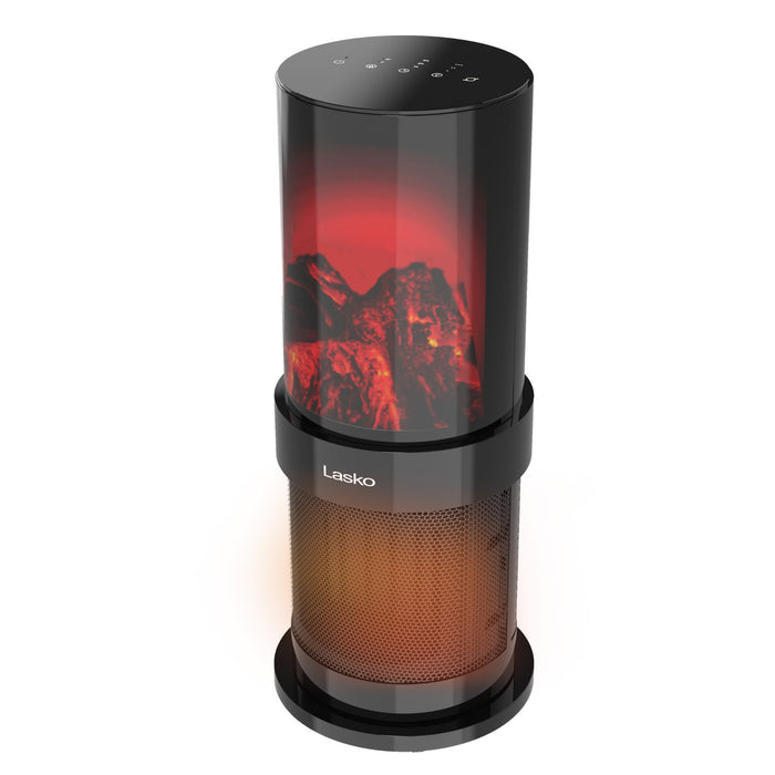 Lasko 20" Fireplace Ceramic Tower Space Heater: Oscillating, 2 Heat Settings, Timer, Tip-Over Switch