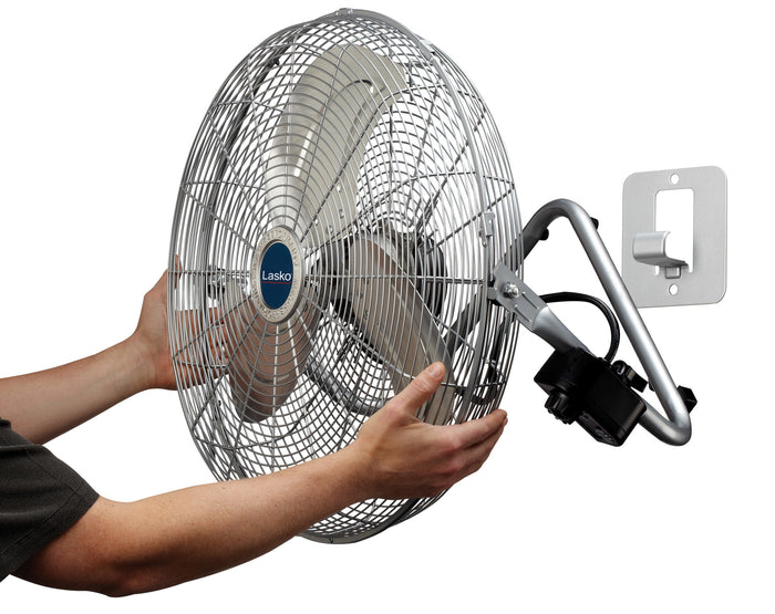 Lasko 20" High Velocity Floor Fan: Wall Mount, 3-Speed, Pivoting