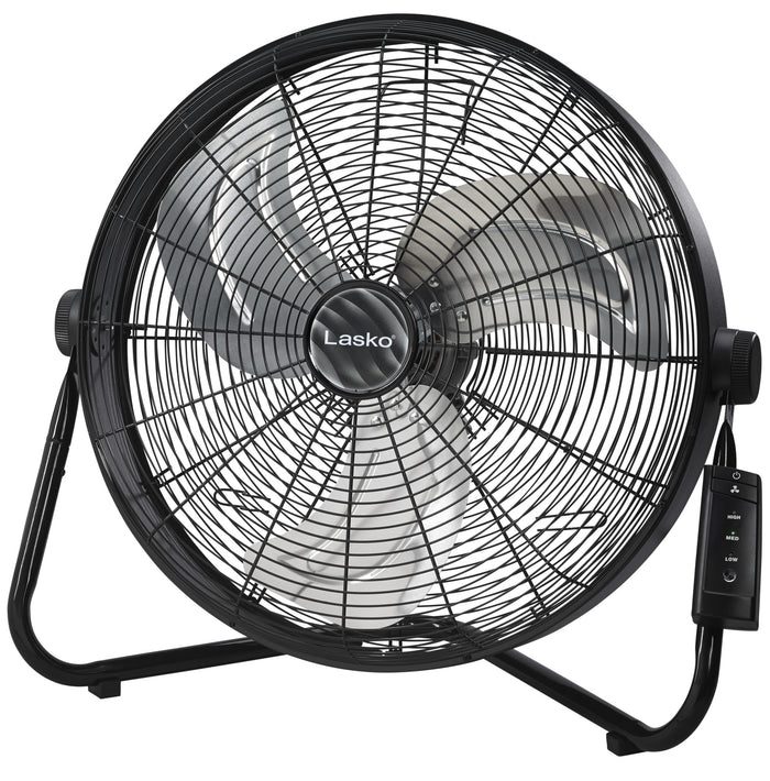 Lasko 20" High Velocity Floor Fan: Wall Mount, 3-Speed, Remote