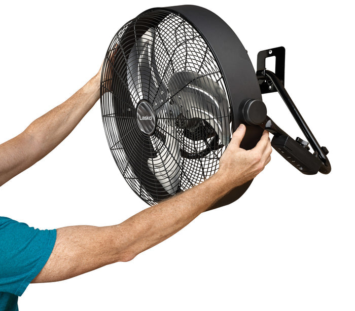 Lasko 20" High Velocity Floor Fan: Wall Mount, 3-Speed, Remote