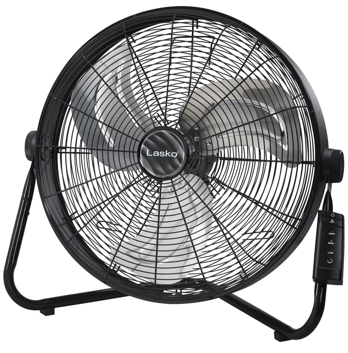 Lasko 20" High Velocity Floor Fan: Wall Mount, 3-Speed, Remote