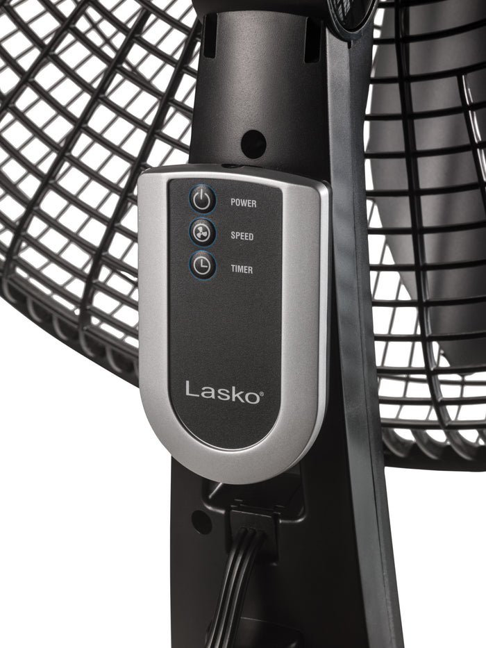 Lasko 20" Pedestal Fan: Oscillating, 4-Speed, Remote, Timer, Black