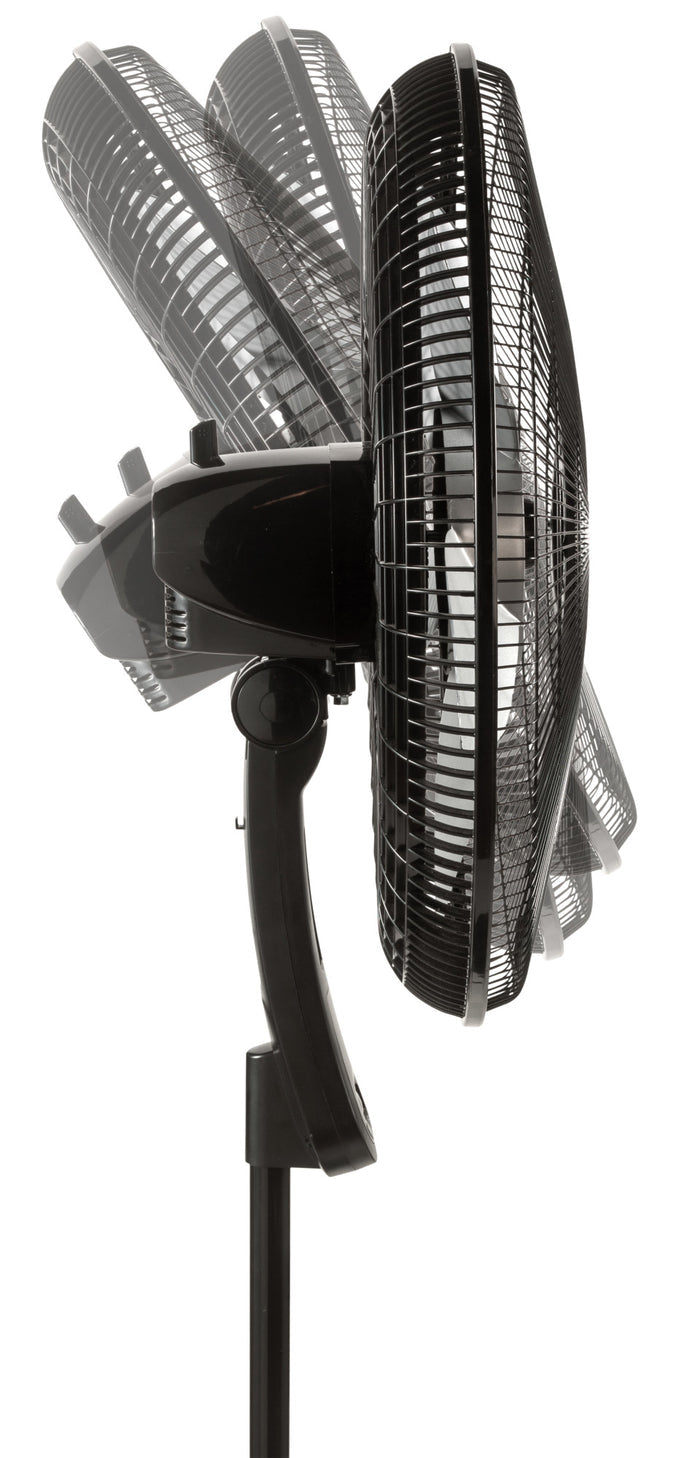 Lasko 20" Pedestal Fan: Oscillating, 4-Speed, Remote, Timer, Black