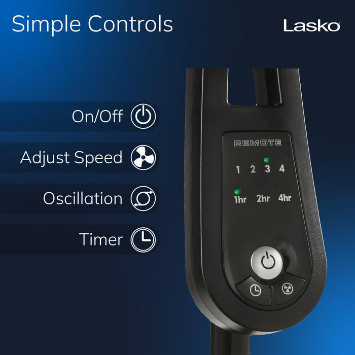 Lasko 20" Pedestal Fan: Oscillating, 4-Speed, Remote, Timer