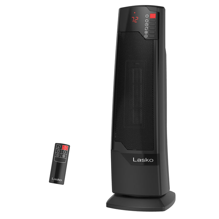 Lasko 22" Ceramic Tower Space Heater: Oscillating, 2 Heat Settings, Remote, Timer, Thermostat