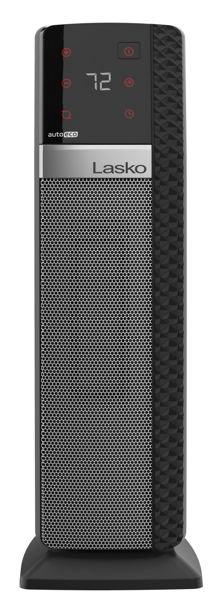 Lasko 22" Ceramic Tower Space Heater: Oscillating, 3 Heat Settings, Remote, Timer, Tip-Over Switch, Thermostat, Black