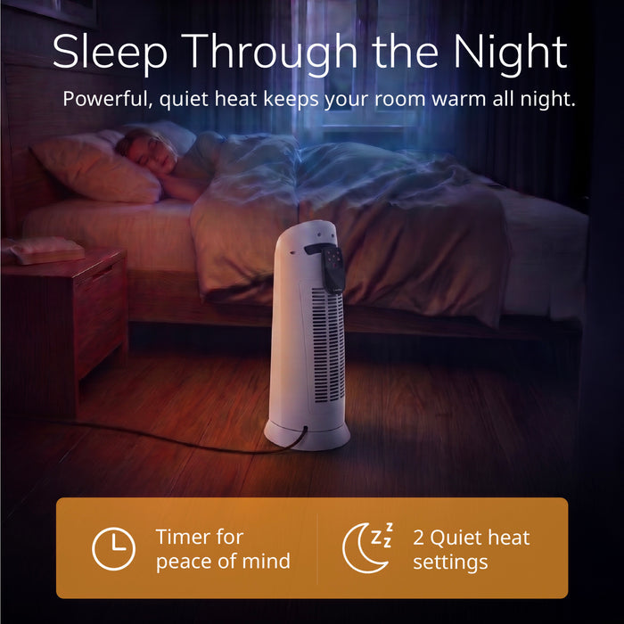 Lasko 23" Ceramic Tower Space Heater: Oscillating, 2 Heat Settings, Remote, Timer, Thermostat