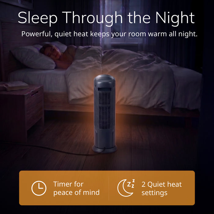 Lasko 23" Ceramic Tower Space Heater: Oscillating, 2 Heat Settings, Remote, Timer, Thermostat