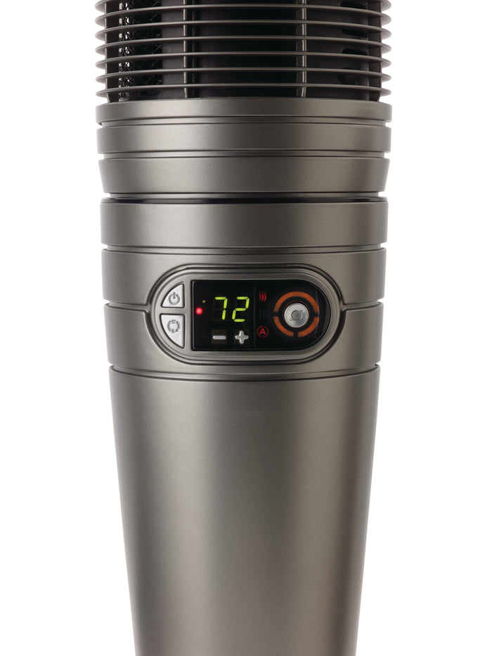 Lasko 25" Ceramic Tower Space Heater: Oscillating, 2 Heat Settings, Remote, Thermostat, Gray