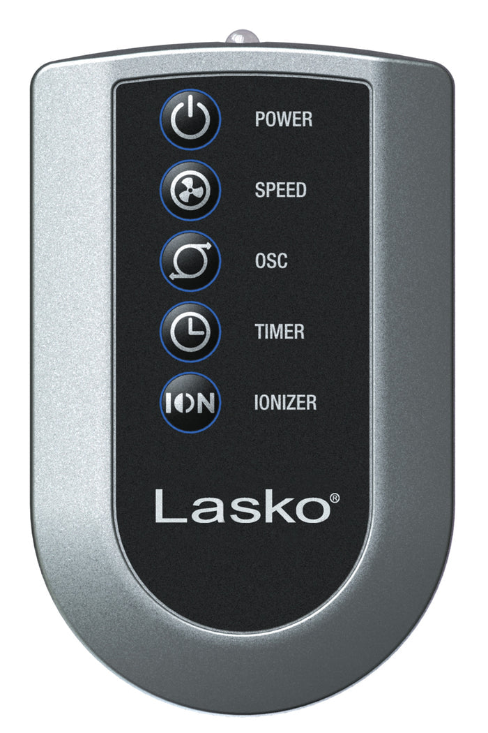 Lasko 32" Tower Fan: Oscillating, 3-Speed, Remote, Timer, Ionizer, Black