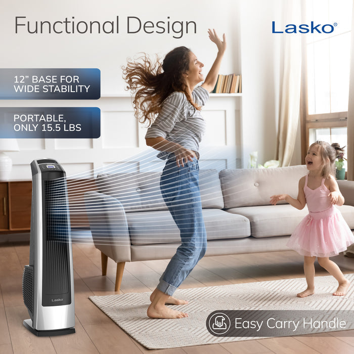 Lasko 35" Tower Fan: Oscillating, 3-Speed, High Velocity, Remote