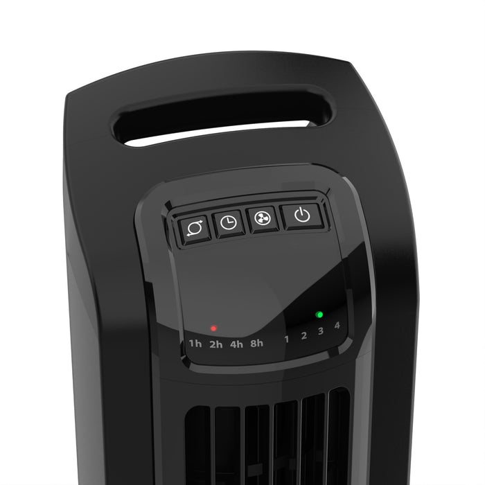 Lasko 36" Tower Fan: Oscillating, 4-Speed, Remote, Timer, Dark Mode, Black