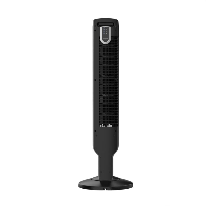 Lasko 36" Tower Fan: Oscillating, 4-Speed, Remote, Timer, Dark Mode, Black