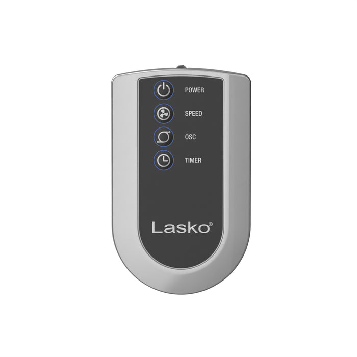 Lasko 36" Tower Fan: Oscillating, 4-Speed, Remote, Timer, Dark Mode, Black