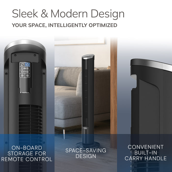 Lasko 42" DC Tower Fan: Oscillating, 12-Speed, Remote, Timer