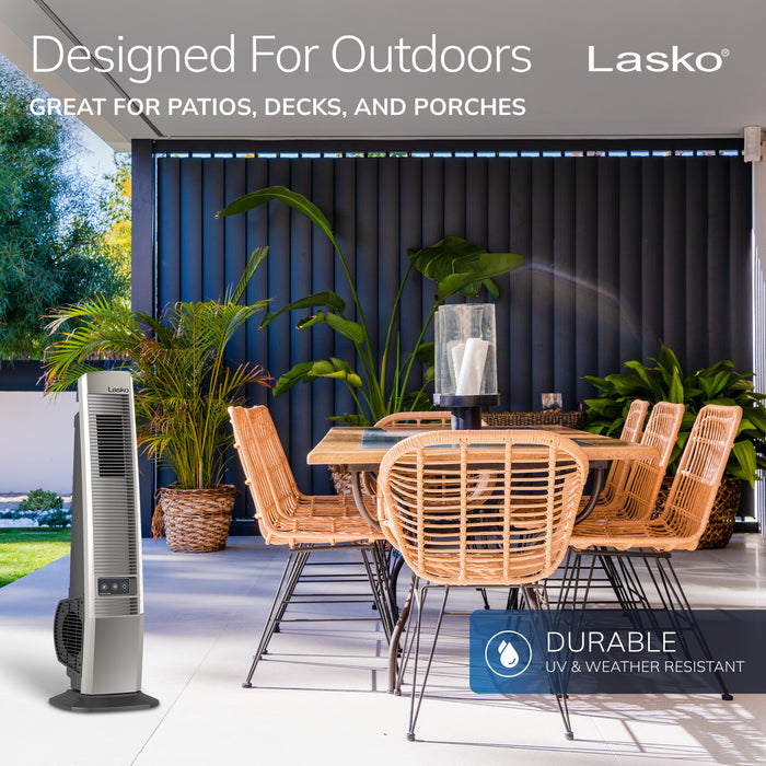 Lasko 42" Outdoor Tower Fan: Oscillating, 4-Speed