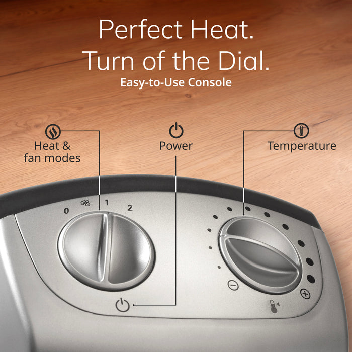Lasko 9" Ceramic Space Heater: Overheat Protection, 2 Heat Settings, Thermostat