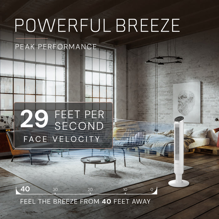 Lasko Apex 42" Tower Fan: Oscillating, 6-Speed, Remote, Timer