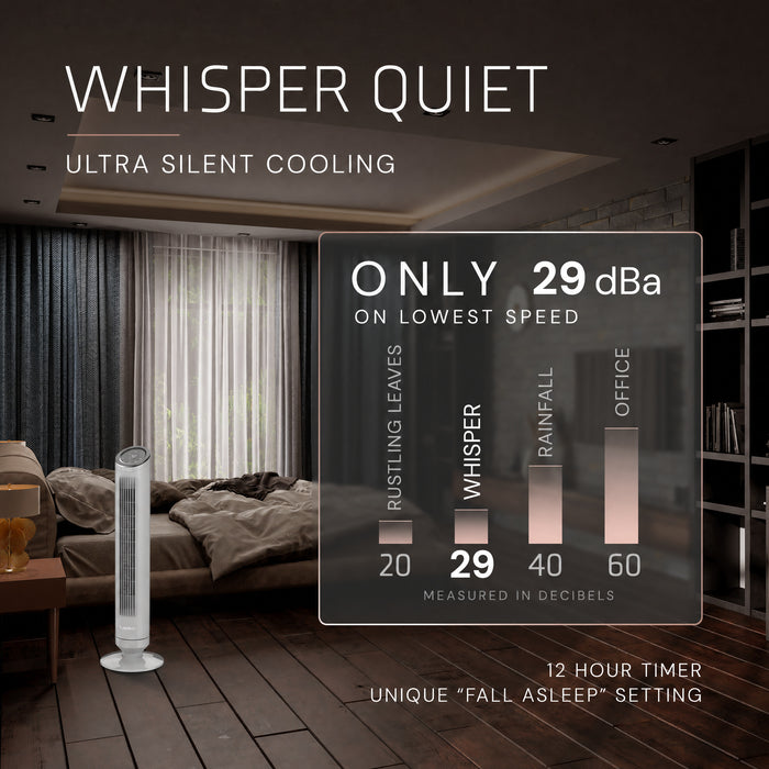 Lasko Ascend 36" Tower Fan: Oscillating, 4-Speed, Remote, Timer