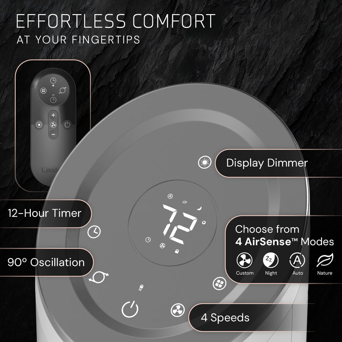 Lasko Ascend 36" Tower Fan: Oscillating, 4-Speed, Remote, Timer