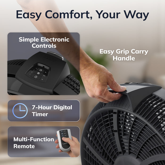 Lasko Cyclone 20" Air Circulator Fan: Wall Mount, 4-Speed, Remote