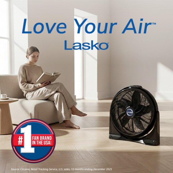 Lasko Cyclone 20" Air Circulator Fan: Wall Mount, 4-Speed, Remote