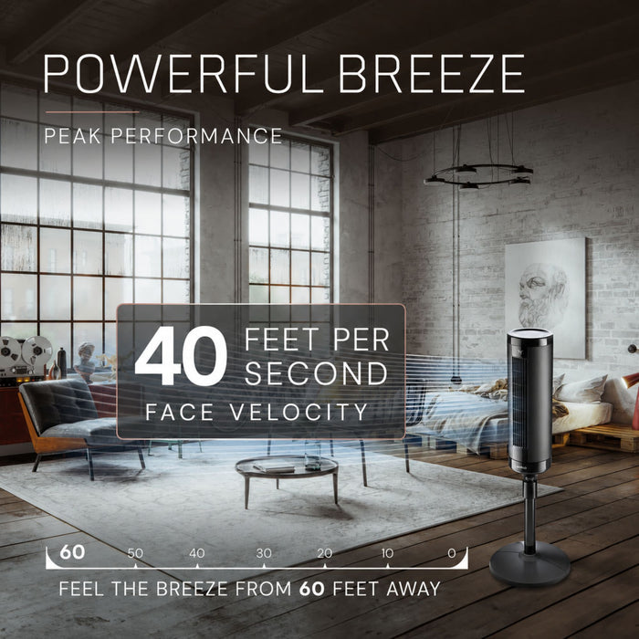 Lasko Elevation 54" DC Pedestal Tower Fan: Oscillating, 8-Speed, Remote