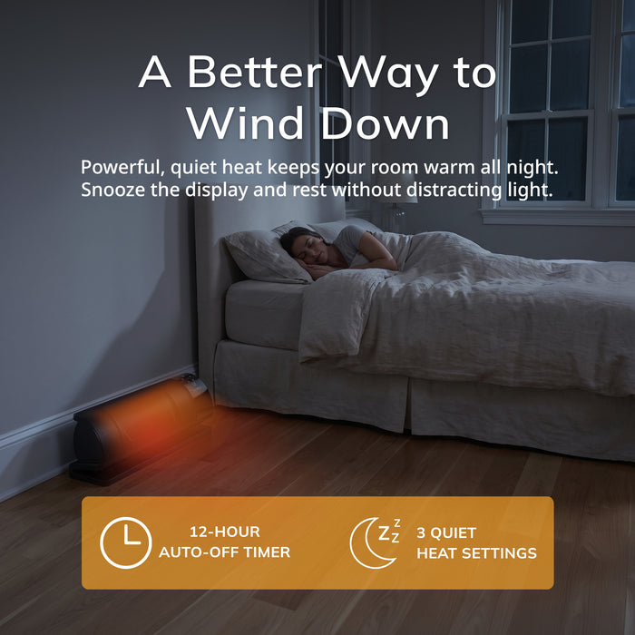 Lasko Low Profile Baseboard Space Heater: 3 Heat Settings, Remote, Timer, Tip-Over Switch, Powered Louvers, Thermostat