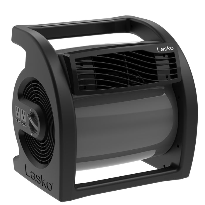 Lasko Max Performance 15" Air Mover Blower Fan: 3-Speed, High Velocity, 2 Outlets, Black
