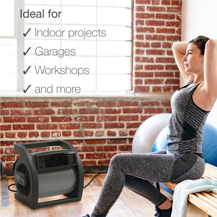 Lasko Max Performance 15" Air Mover Blower Fan: 3-Speed, High Velocity, 2 Outlets, Black