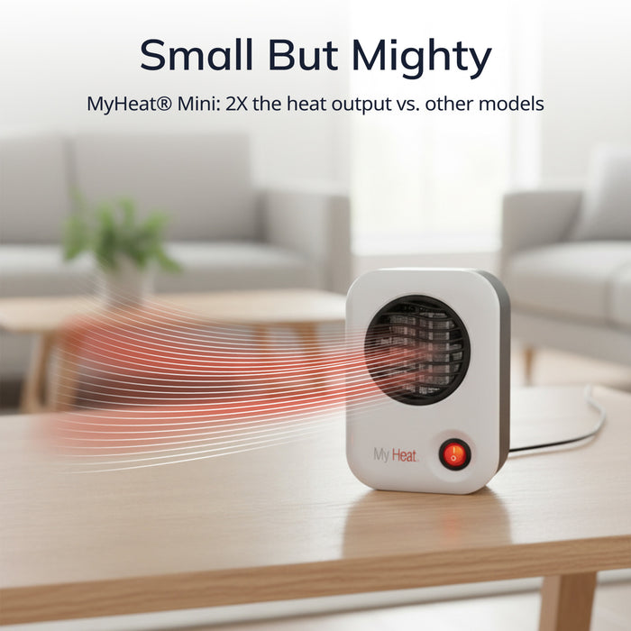 Lasko MyHeat 6" Personal Ceramic Space Heater: 200W, 1 Heat Setting, White