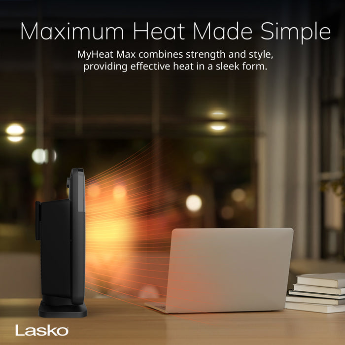 Lasko MyHeat Max 9" Ceramic Space Heater: 2 Heat Settings, Timer, Thermostat