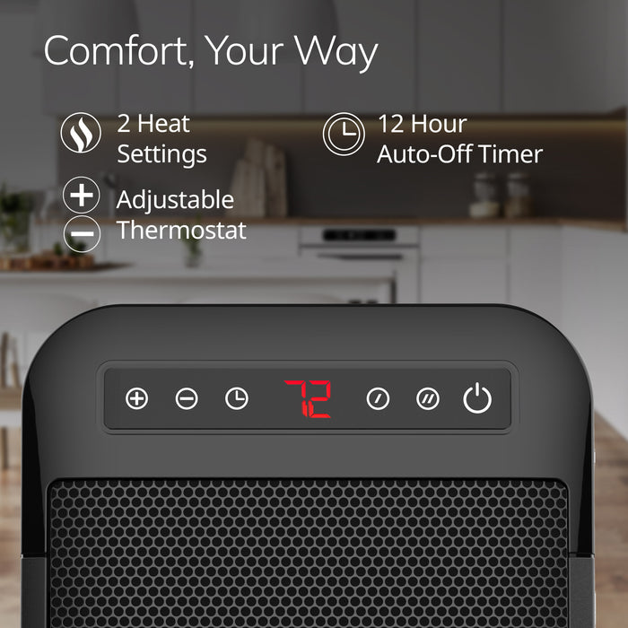 Lasko MyHeat Max 9" Ceramic Space Heater: 2 Heat Settings, Timer, Thermostat