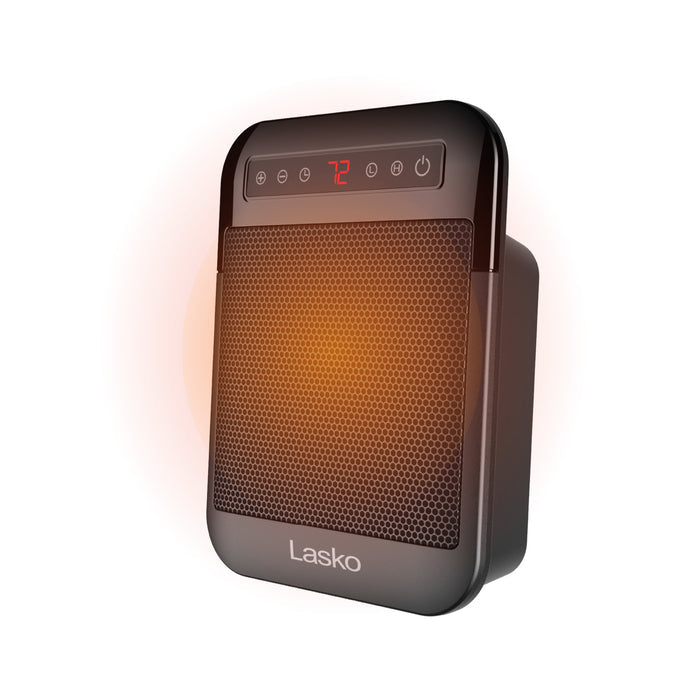 Lasko MyHeat Max 9" Ceramic Space Heater: 2 Heat Settings, Timer, Tip-Over Switch, Thermostat
