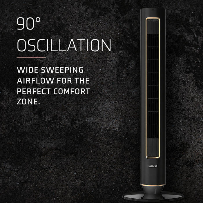 Lasko Pinnacle 40" DC Tower Fan: Oscillating, 12-Speed, Remote, Timer