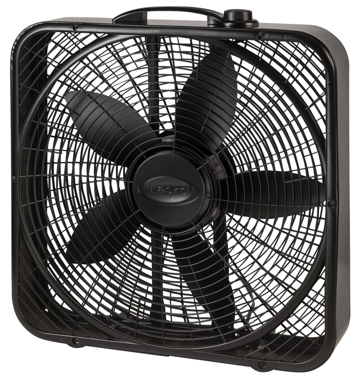 Lasko Power Plus 20" Box Fan: 3-Speed, Weather-Resistant Motor