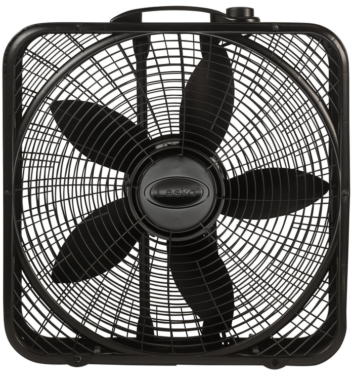 Lasko Power Plus 20" Box Fan: 3-Speed, Weather-Resistant Motor