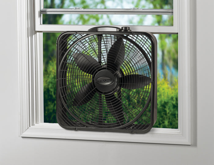 Lasko Power Plus 20" Box Fan: 3-Speed, Weather-Resistant Motor