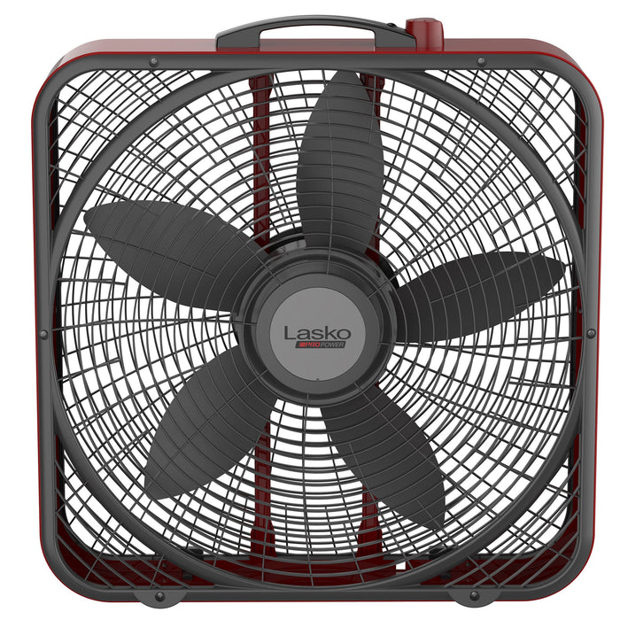Lasko Pro Power 20" Box Fan: 3-Speed, Weather-Resistant Motor