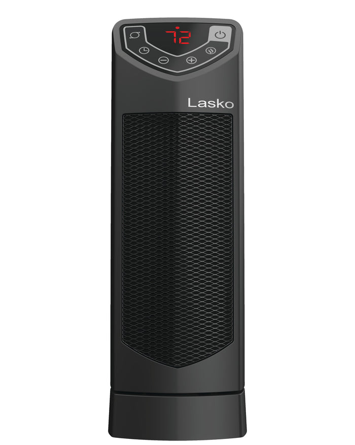Lasko Ready Heat 14" Ceramic Tower Space Heater: Oscillating, 2 Heat Settings, Timer, Thermostat