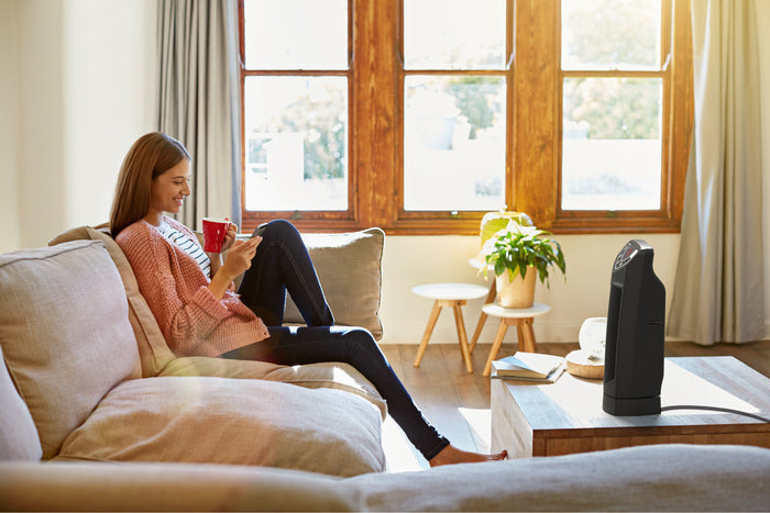 Lasko Ready Heat 14" Ceramic Tower Space Heater: Oscillating, 2 Heat Settings, Timer, Thermostat