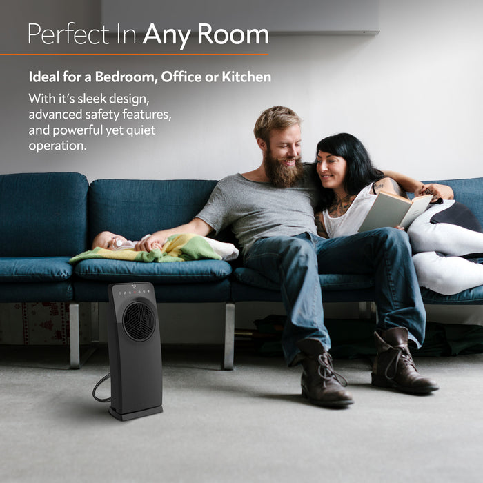 Lasko Revolution II 23" Ceramic Console Space Heater: Oscillating, 3 Heat Settings, Remote, Timer, Tip-Over Switch