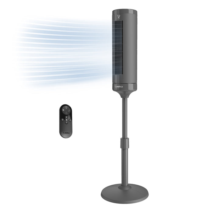 Lasko Rise 54" DC Pedestal Fan: Oscillating, 8-Speed, Remote, Timer