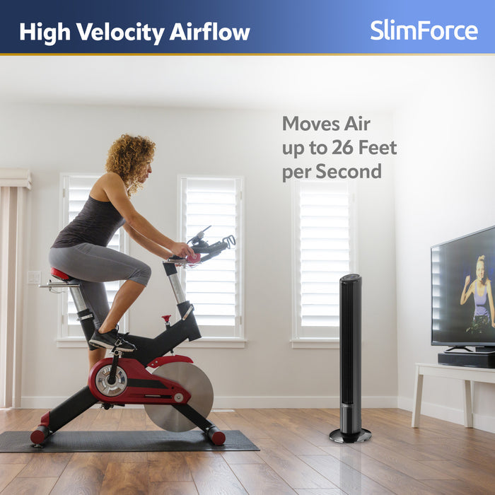 Lasko SlimForce 42" Tower Fan: Oscillating, 4-Speed, Remote, Timer