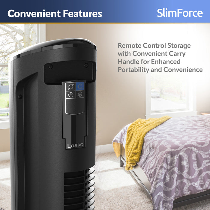 Lasko SlimForce 42" Tower Fan: Oscillating, 4-Speed, Remote, Timer