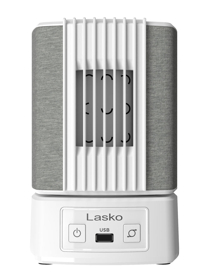 Lasko SlumberBreeze 8" Table Fan with White Noise: Oscillating, 2-Speed