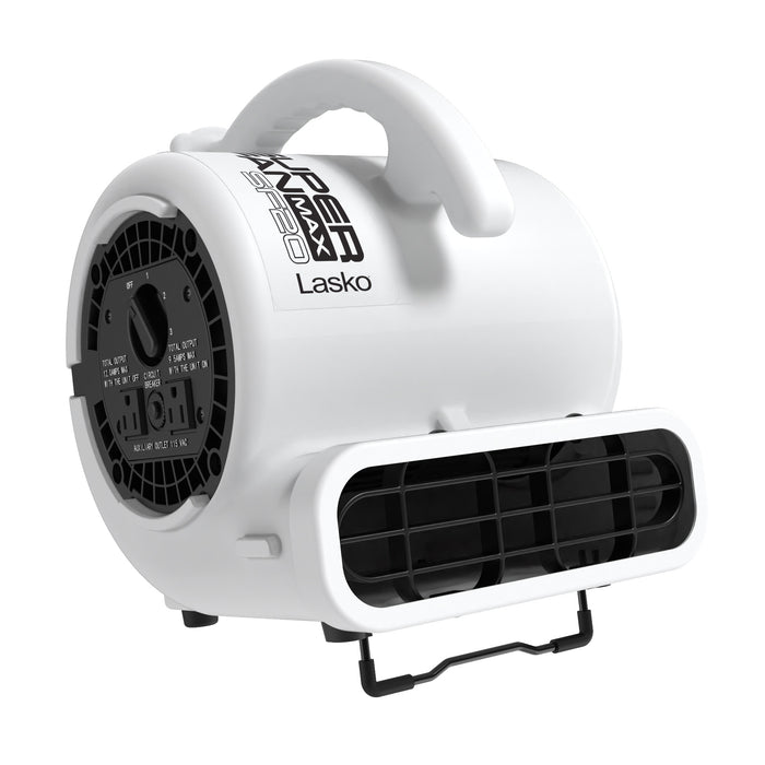 Lasko Super Fan Max 13" Air Mover Blower Fan: 3-Speed, High Velocity, 2 Outlets