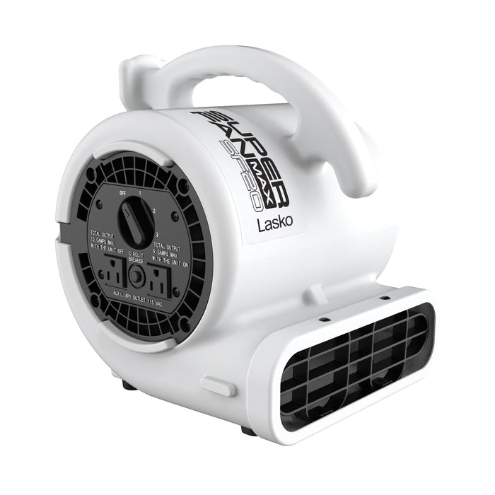 Lasko Super Fan Max 13" Air Mover Blower Fan: 3-Speed, High Velocity, 2 Outlets