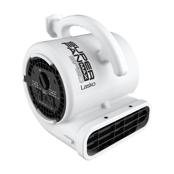 Lasko Super Fan Max 13" Air Mover Blower Fan: 3-Speed, High Velocity, 2 Outlets